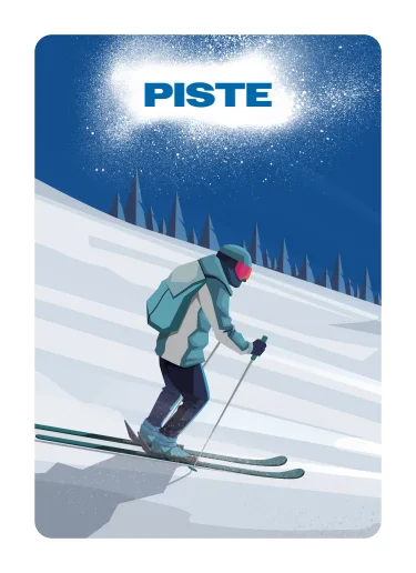 Blue Piste card